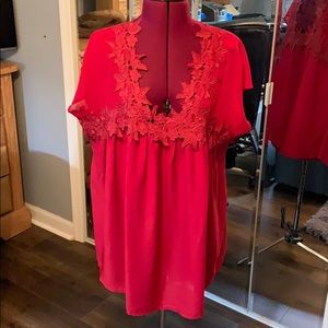 Beautiful embroidery red/maroon blouse
